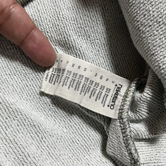 Naketano Sweatshirt Mens Large Green A Brave New World Full Zip Cowl Neck - Picture 11 of 16